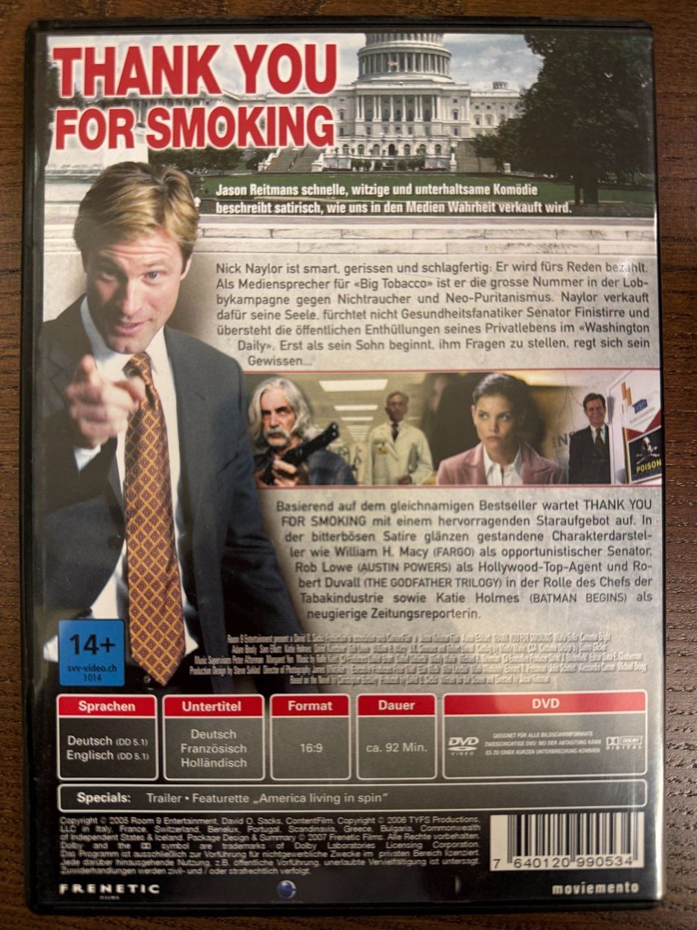 Tutti i DVDs: Thank You for Smoking – Usato da Zürich venduto da FilmFreunde 1