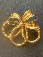 Brosche Blumenform Gebraucht vergoldet (Amerikaner)