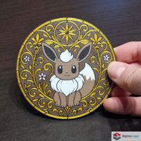Eevee Drink Coaster 3D Printed Anime Coaster