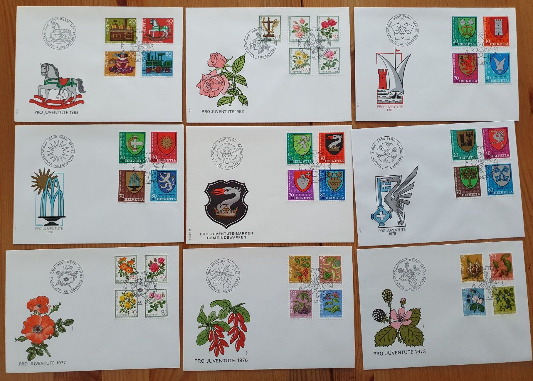 Tutti i francobolli: 52 Pro Juventute FDC 1960 - 2010 – Usato da Dällikon venduto da Minita 4