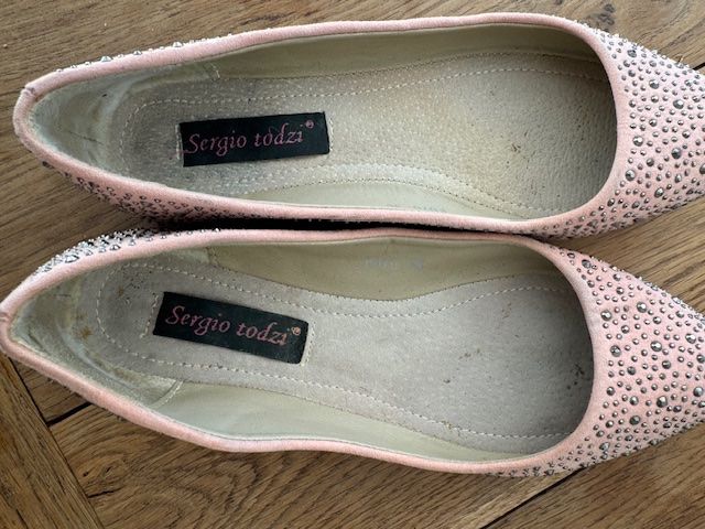 Damenschuhe: rosa Ballerinas Gr. 36 mit Pailletten – Gebraucht aus Schöfflisdorf von kin_2dp9 2
