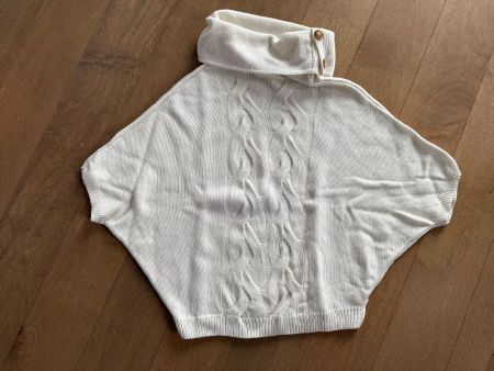 Massimo Dutti - Weisser Kurzarm-Pullover mit Zopfmuster