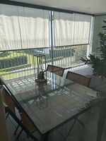 Balkon-/Gartenlounge Set mit Glastisch & 6 Stühlen