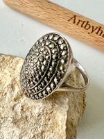 Art-Déco Markasit Ring Sterling Silber edel Vintage Glamour