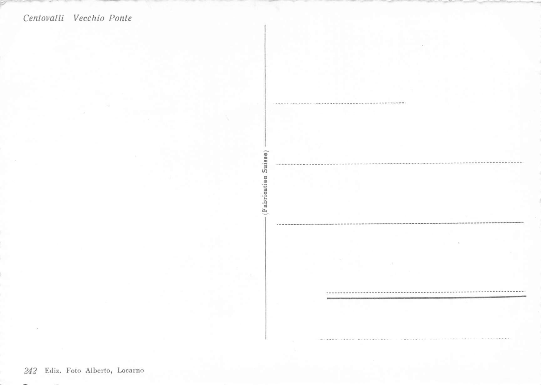 Cartoline postali: Centovalli vecchio ponte formato grande – Usato da Biasca venduto da Blenio71 1