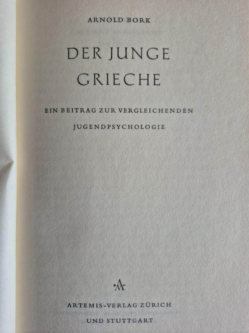 Livres: Der junge Grieche – D'occasion à Balsthal par Jamamoegg 1
