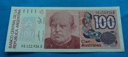 Argentinien: 100 Australes 1989/90, UNZ.