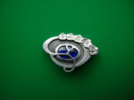 Jugendstil-Broche,Deutschland um 1910-Silber emalliert