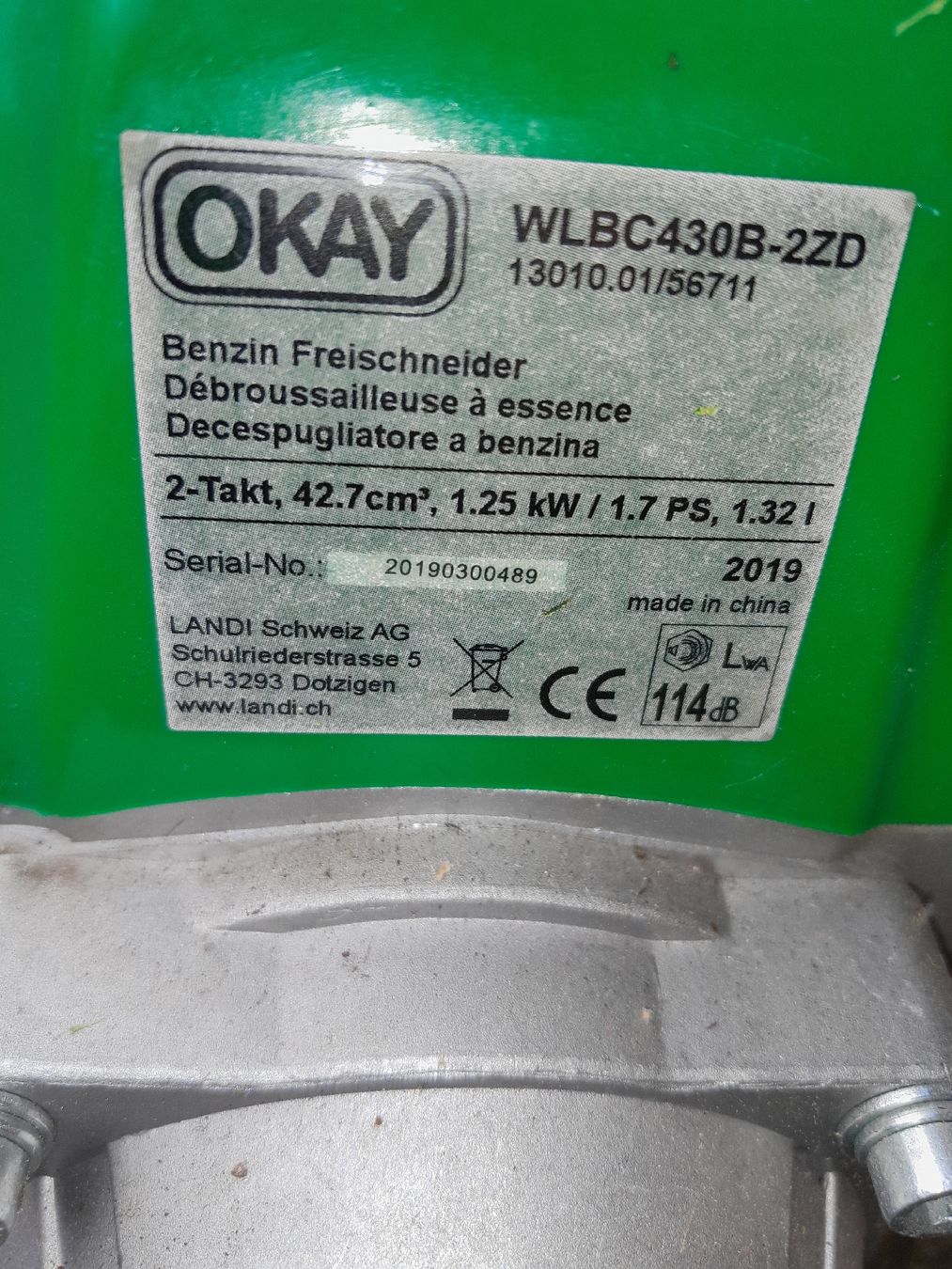 Tutte le macchine: Benzin Freischneider Okay – Usato da Benken SG venduto da Paul072 7
