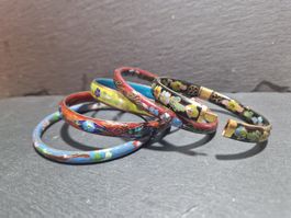 5er Set Vintage Cloisonné Armreifen