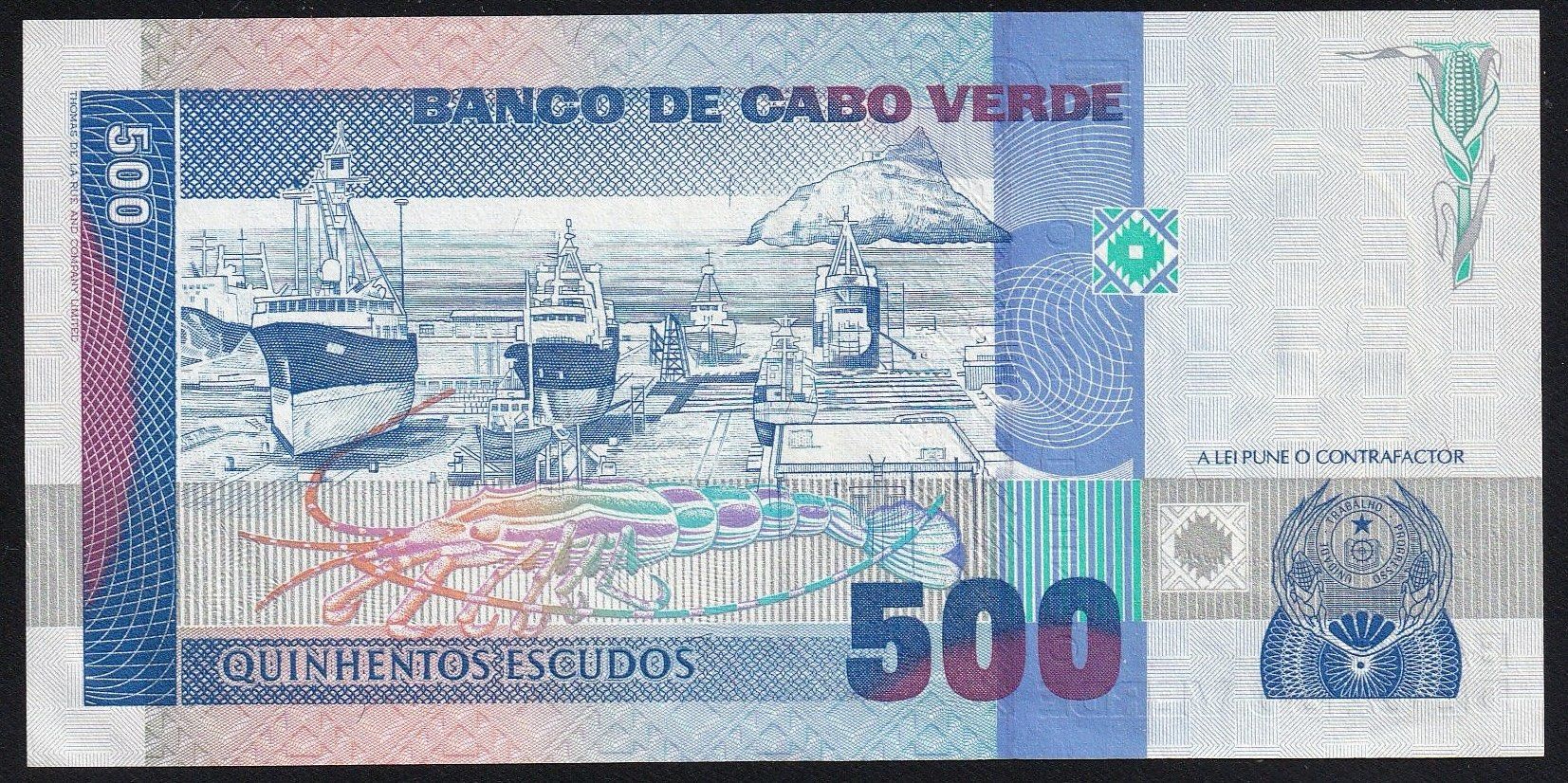 Banconote: Kap Verde 500 Escudos 1989 – Usato da Brugg AG venduto da banknoten_muesli 1