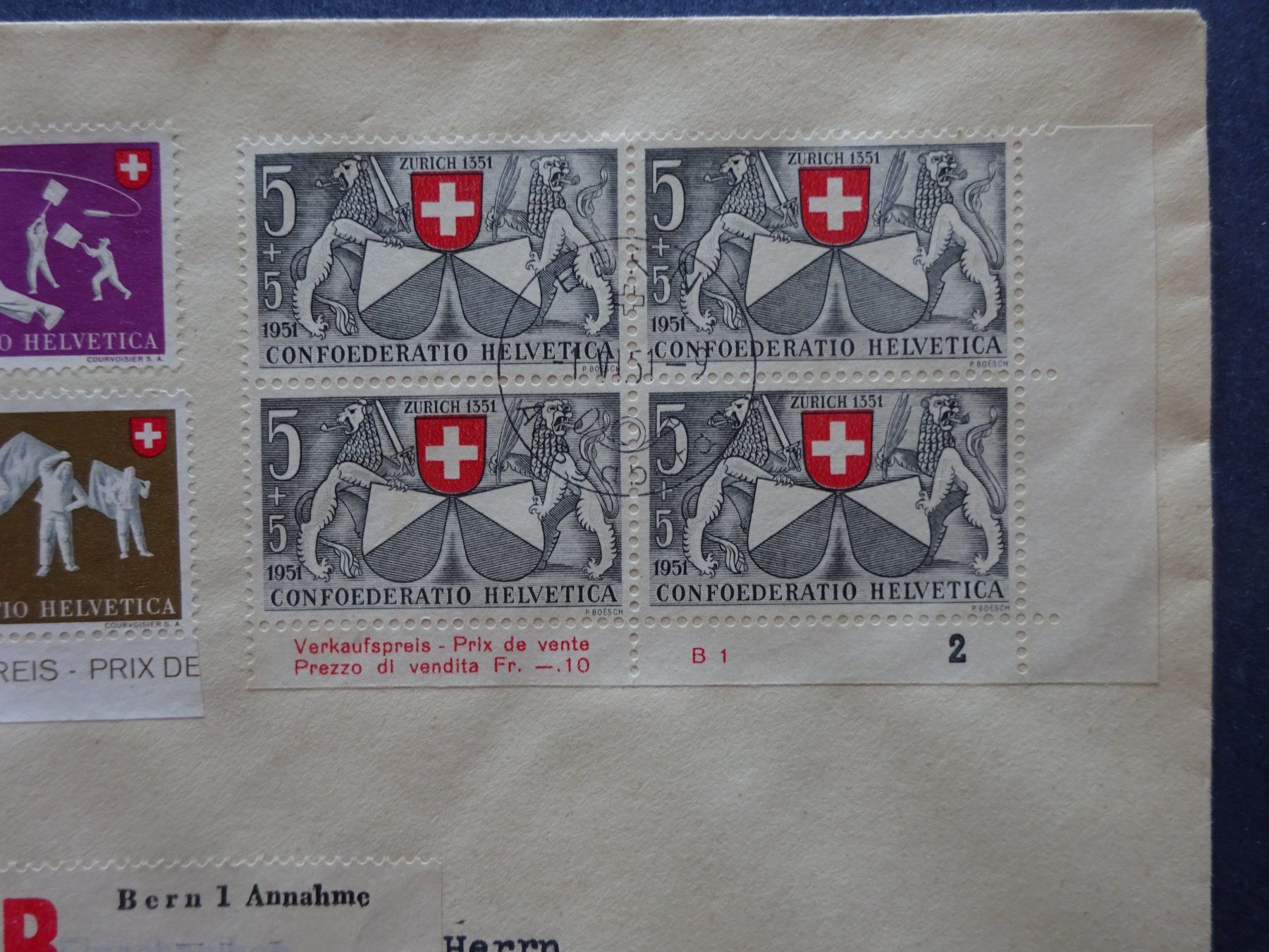 Tutti i francobolli: 1951 Pro Patria FDC – Usato da Appenzell-Steinegg venduto da adi1975 3