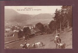 SAINTE-CROIX depuis la Grangette - Vaches - 1920