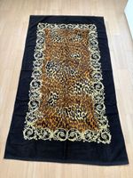 Badetuch Leopardprint, schwarz-golden