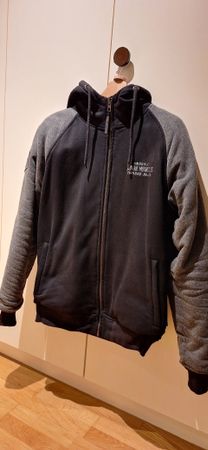 Motorradjacke John Doe Kevlar Hoodie schwarz grau Grösse L