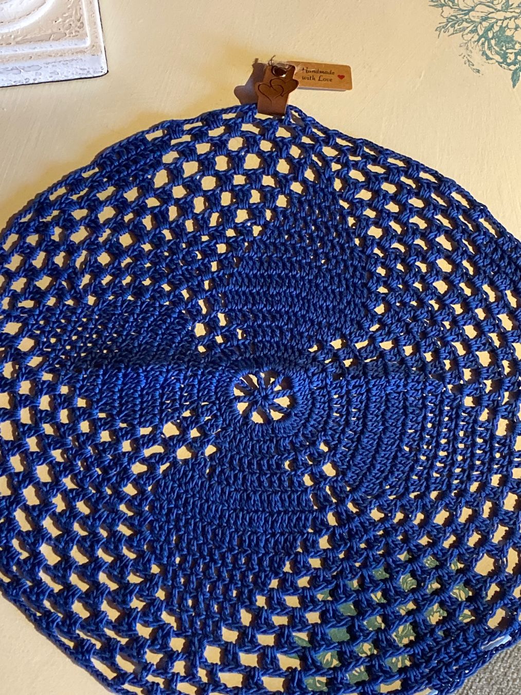 Altra biancheria da tavola: TISCHDECKE-RUND-BLAU,HANDGEMACHT – Nuovo e nell'imballaggio originale da Meienried venduto da ManuelaBoutique 4
