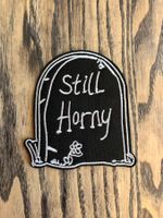Aufnäher Patch zum Aufbügeln lustiger Spruch Grabstein