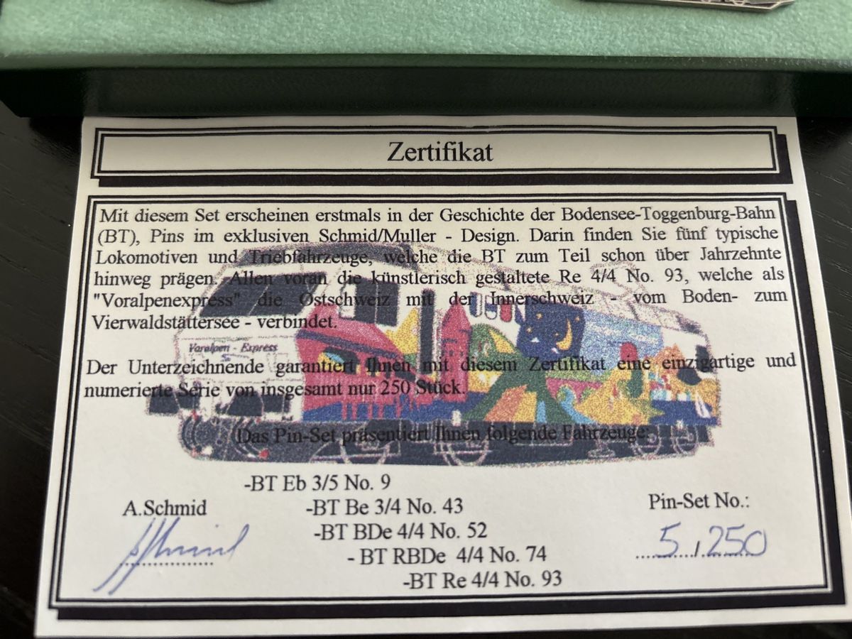 SBB/CFF/FFS Plaketten & Abzeichen: Seltenes BT SET SCHMID MULLER 5/250 – Neu und originalverpackt aus Uetendorf von hoisle 2