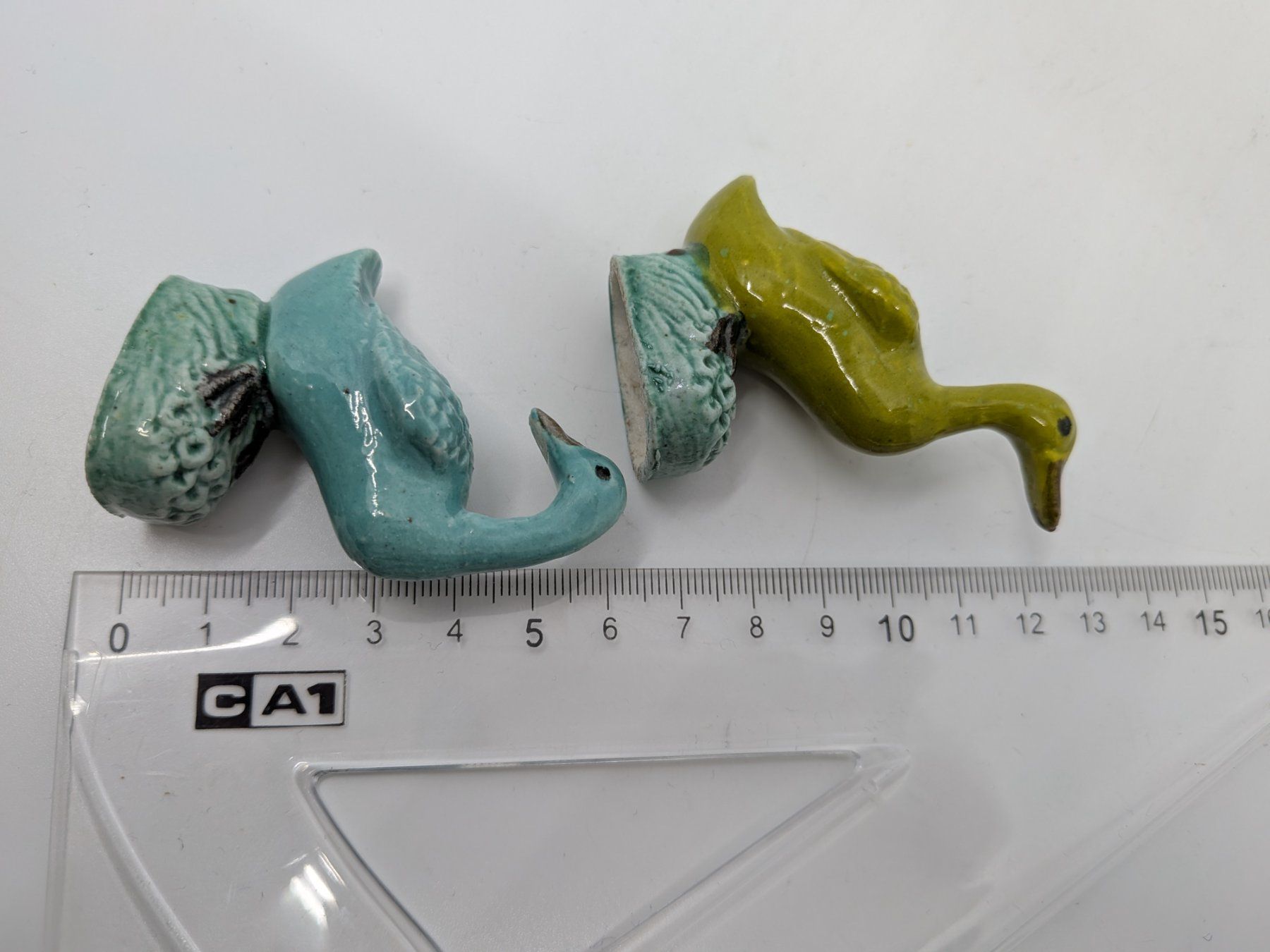 Figuren: 2 Porzellan oder Keramik Ente ungemarkt Japan oder China – Gebraucht aus Emmen von magelan 2