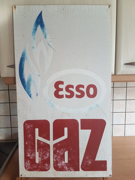 Plaque panneau vintage en tôle Esso Gaz Kaufen auf Ricardo