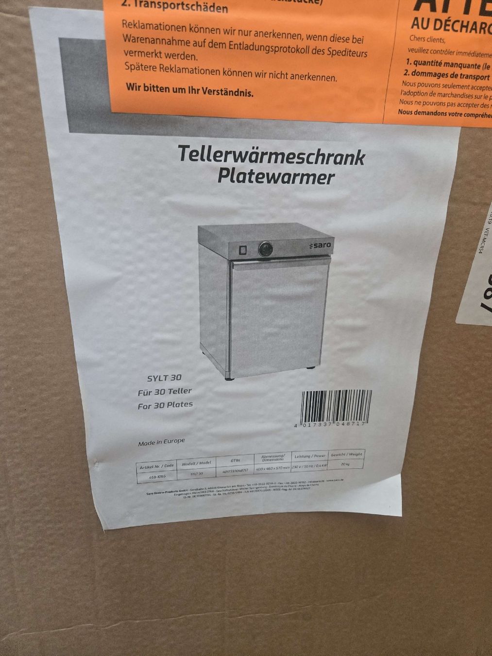 Elettrodomestici da cucina: Saro SYLT 30 Tellerwärmeschrank – Nuovo (secondo la descrizione) da Weesen venduto da mattea_i