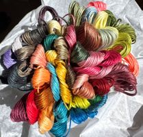 Stickgarn Garn  50 x  TOP Regenbogenfarben Basteln