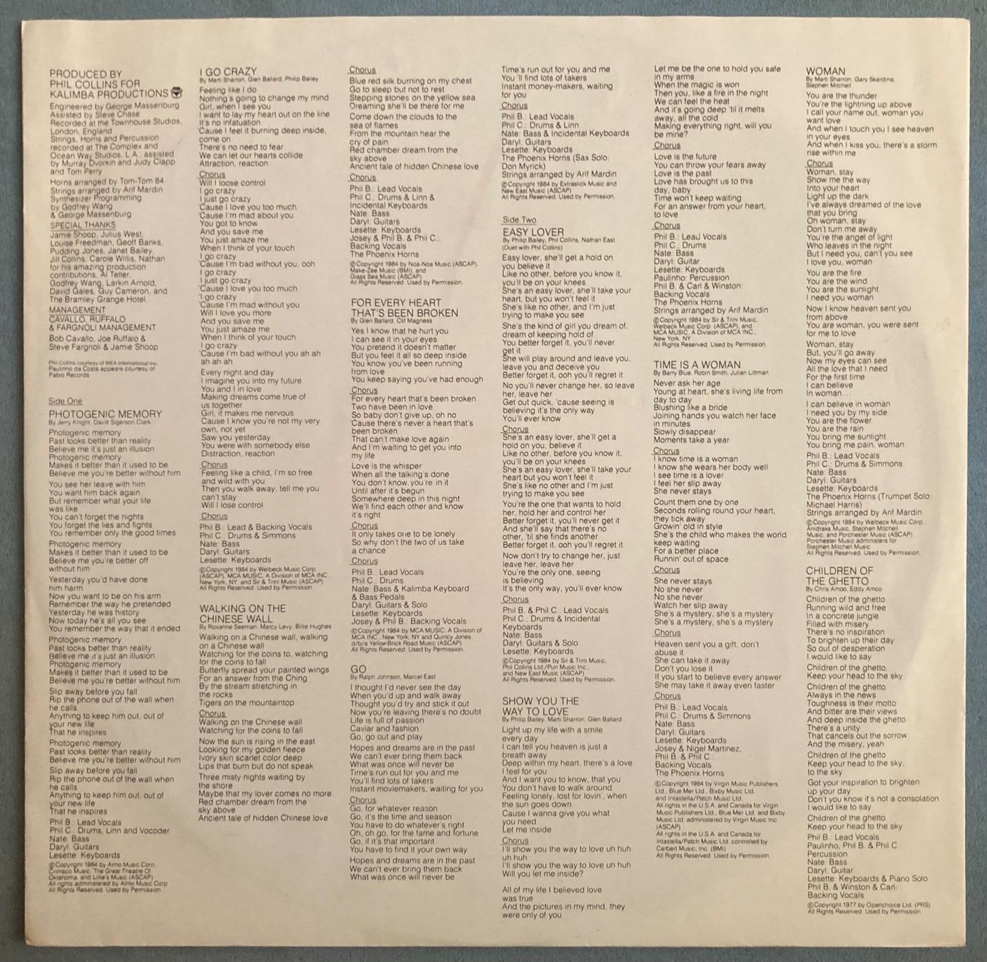 Schallplatten: EARTH, WIND & FIRE / PHILIP BAILEY - CHINESE WALL – Gebraucht aus Poliez-Pittet von Newtown-Records 2