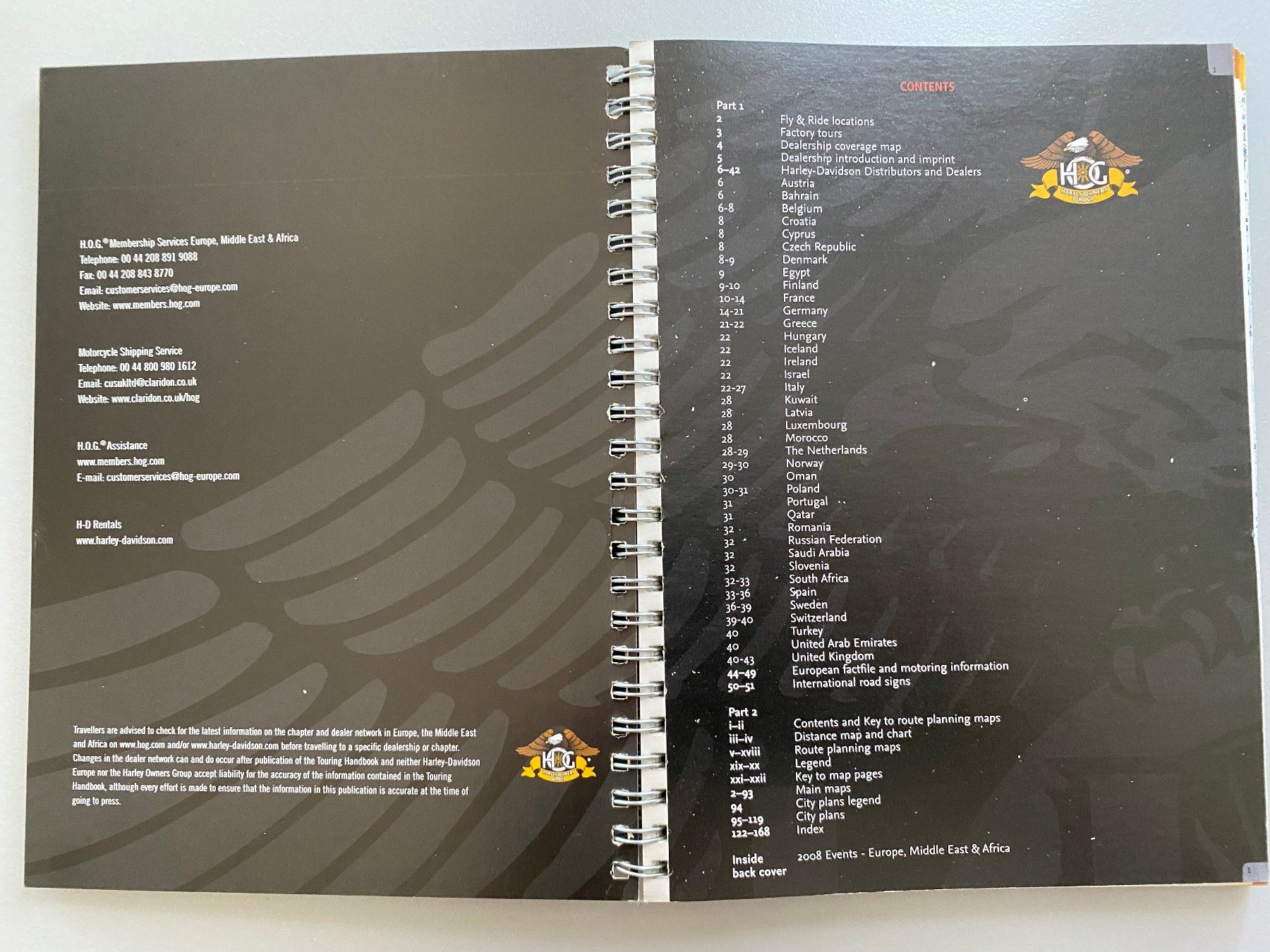 Riviste & Magazine: Harley Davidson Owner Group Touring Handbook 2008 – Usato da Langwiesen venduto da Restposten-24 1