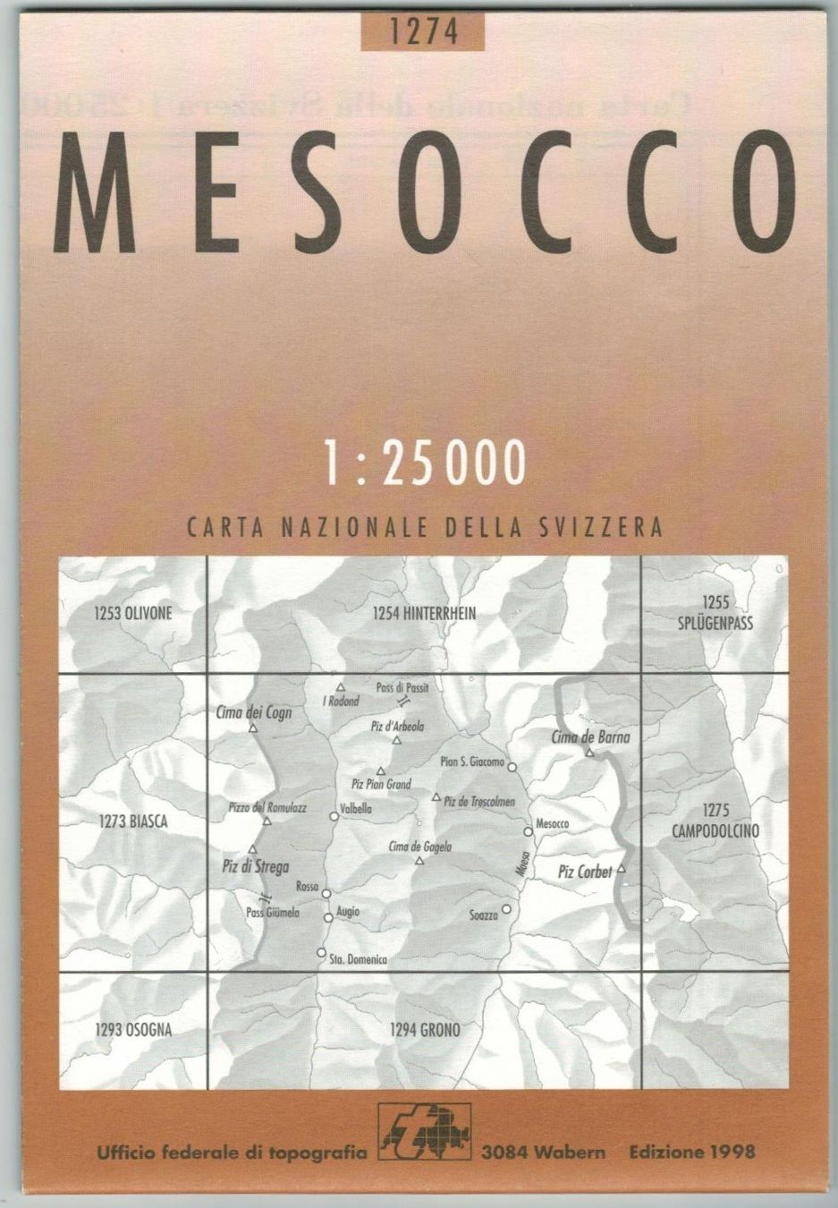 Cartine & Atlanti: Landkarte Mesocco 1998 – Nuovo (secondo la descrizione) da Zürich venduto da tol_b7c7