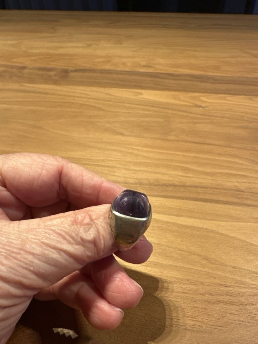 Anelli: Silber-Ring mit lila Stein, Vintage-Look! – Usato da St. Gallen venduto da schneestern1111 3
