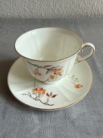 Antike Jiesia Tasse mit Unterteller, Herbstdekor 🍂☕️