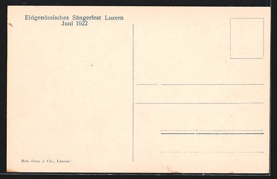 Cartoline postali: Luzern, Eidgenössisches Sängerfest 192 – Usato da Berlin venduto da bartko-reher 1