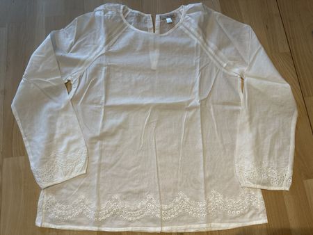 Mädchen Bluse weiss, Gr. 150