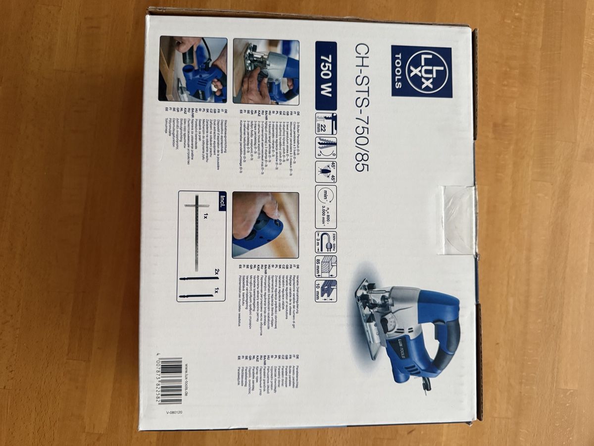 Lux Sägen: Lux Tools Stichsäge CH-STS-750/85 – Neu und originalverpackt aus Rapperswil SG von vepux 1