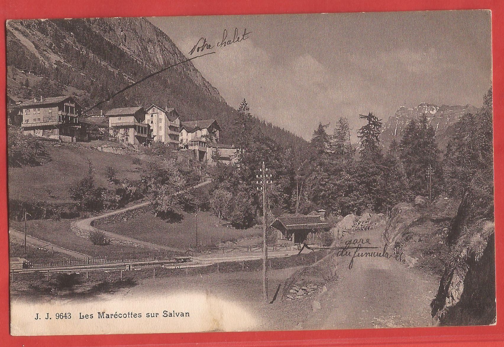 Cartoline postali: Les Marécottes sur Salvan - 1918 – Usato da Fislisbach venduto da Porano