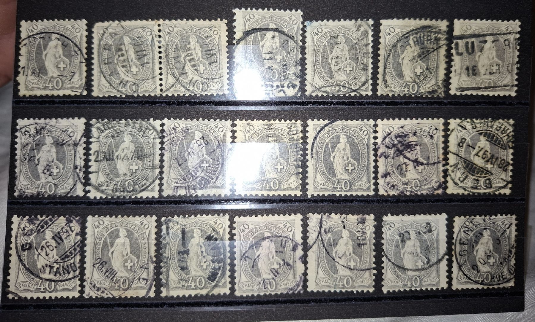 Tutti i francobolli: Stehende Helvetia 40Rp. Werte 70Stk. – Usato da Balgach venduto da SIMEON27 4