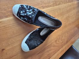 Tamaris Sommerschuhe, Espadrilles, Gr. 38, paillettenbesetzt