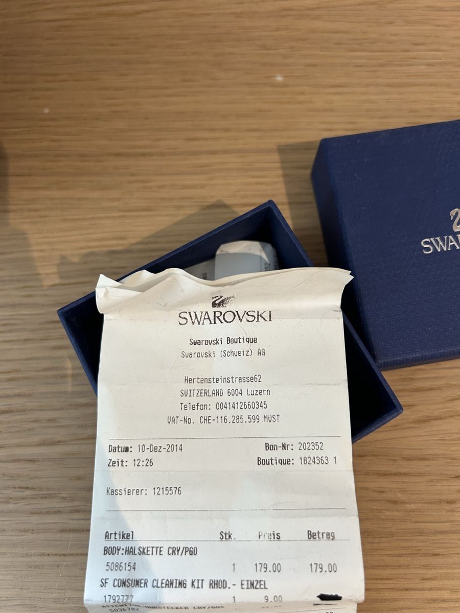 Swarovski Ketten: SWAROVSKI HALSKETTE GOLD – Neu (gemäss Beschreibung) aus Guttannen von E1892 2