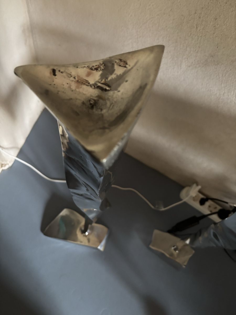Portacandele: Due candelabri moderni design metallo lucido – Usato da Muzzano venduto da mhf_zrj6 5