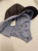 Fliegerhauben Leder  braun & rot (M & S)