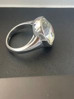 SONIA Rykiel Gr 55 Ring mit Kristall Stahl Rhodium plattiert