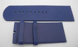 30 mm Leder Uhrenarmband blau, Nr. 69a
