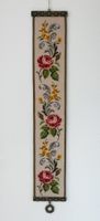Glockenzug/Wandbehang mit Rosenmotiv, Gobelin/Handarbeit