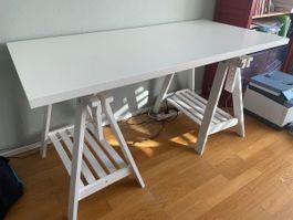 White trestle desk - ideal for home office this Autumn!