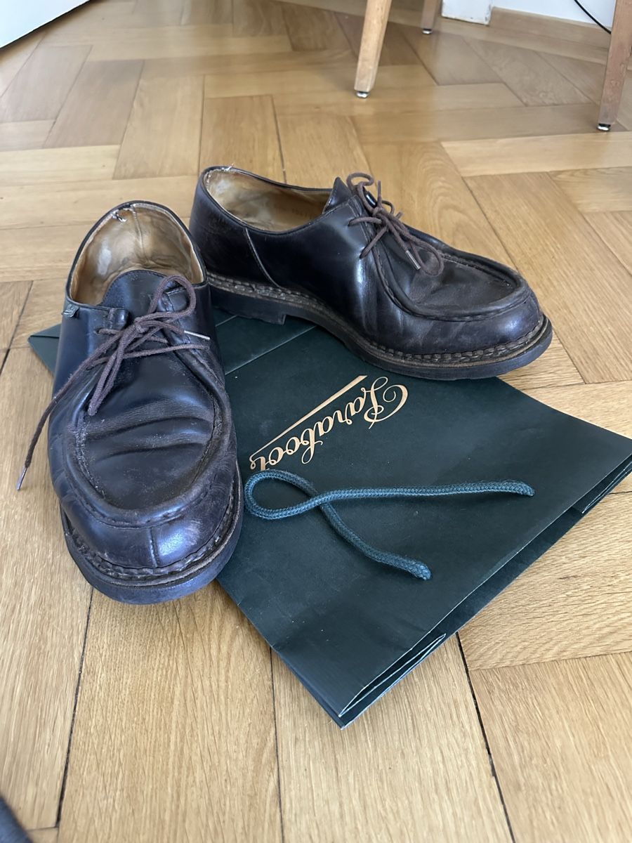 Paraboot Scarpe da uomo: Chaussures Paraboot marron cuir – Usato da Genève venduto da mec_nm2z