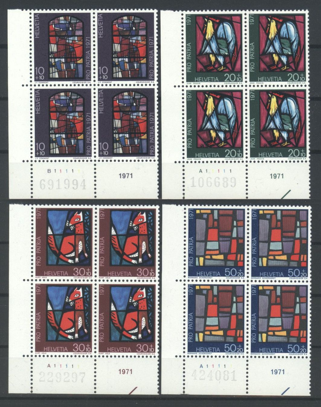 Tutti i francobolli: 1971, Pro Patria, Viererblöcke ** – Usato da Willisau venduto da Vollstempel