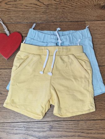 Set von 2 Kindershorts Gelb/Blau c&a Gr 86 guter Zustand