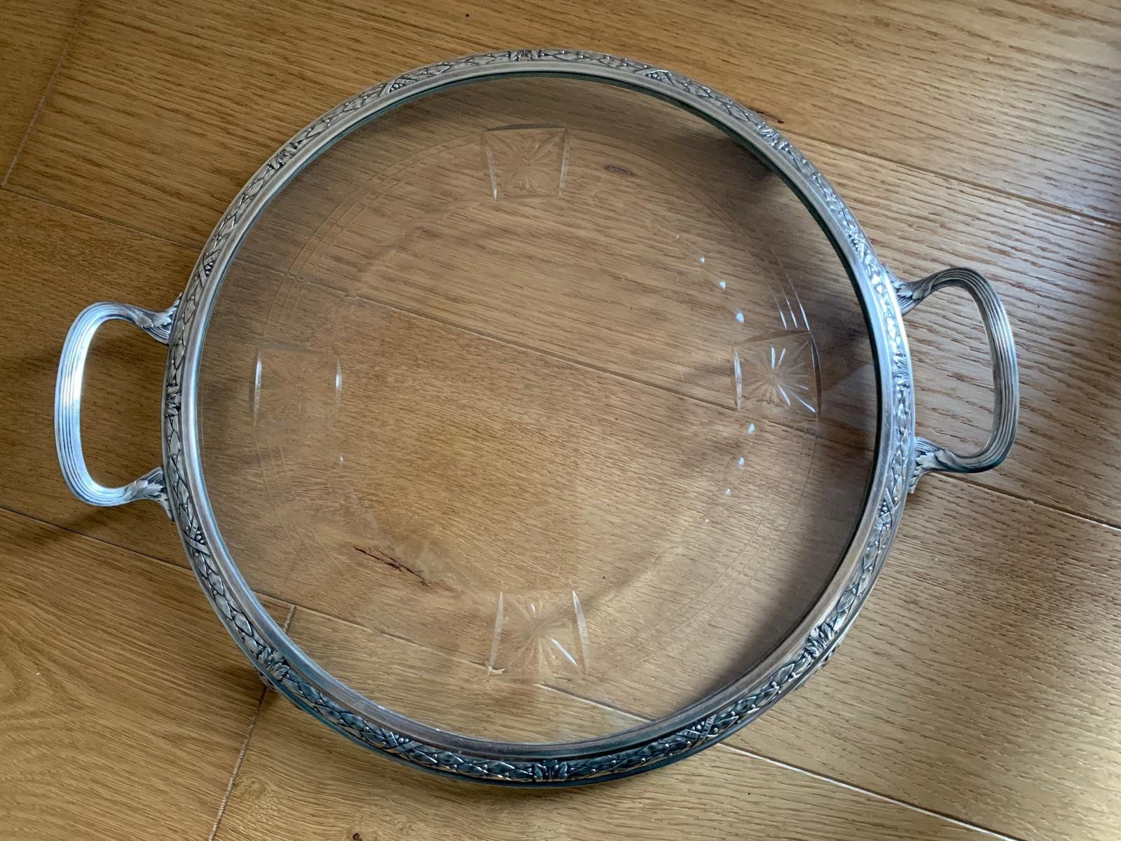 Piatti di portata: Tortenplatte Glas/Silber – Usato da Grossdietwil venduto da fab_8bdy 2