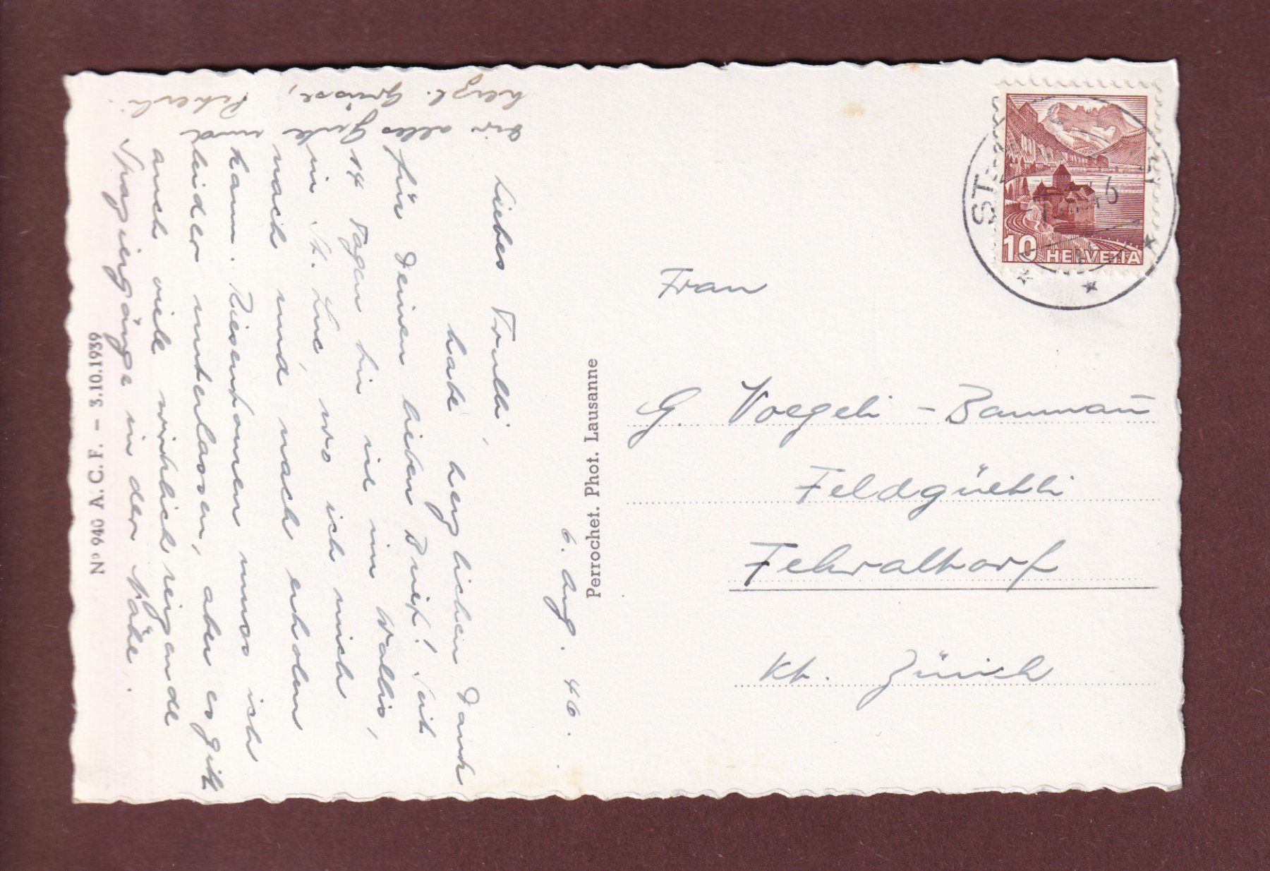 Cartoline postali: Val d'Anniviers - ST. LUC - 1946 – Usato da Pully venduto da nicecards 1