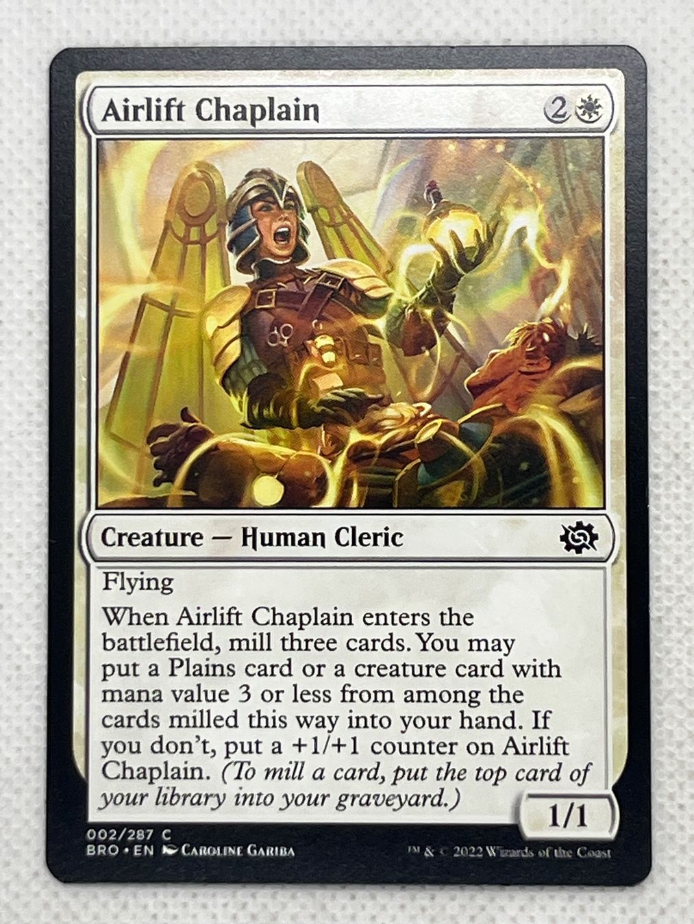 Magic The Gathering Sammelbilder & Trading cards: MTG Airlift Chaplain BRO 2 Englisch Common – Gebraucht aus Hinterkappelen von Kim1992